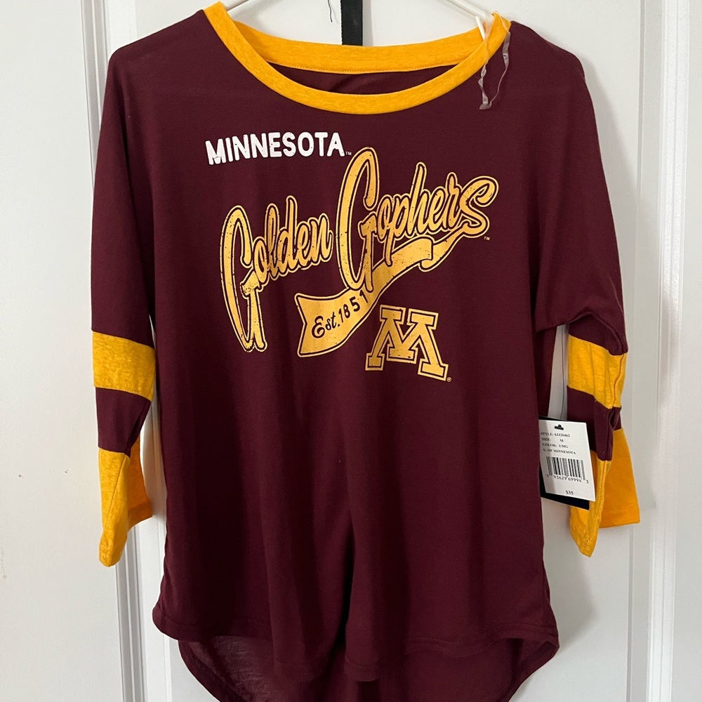 Minnesota Golden Gophers Women's Maroon and Gold Top
